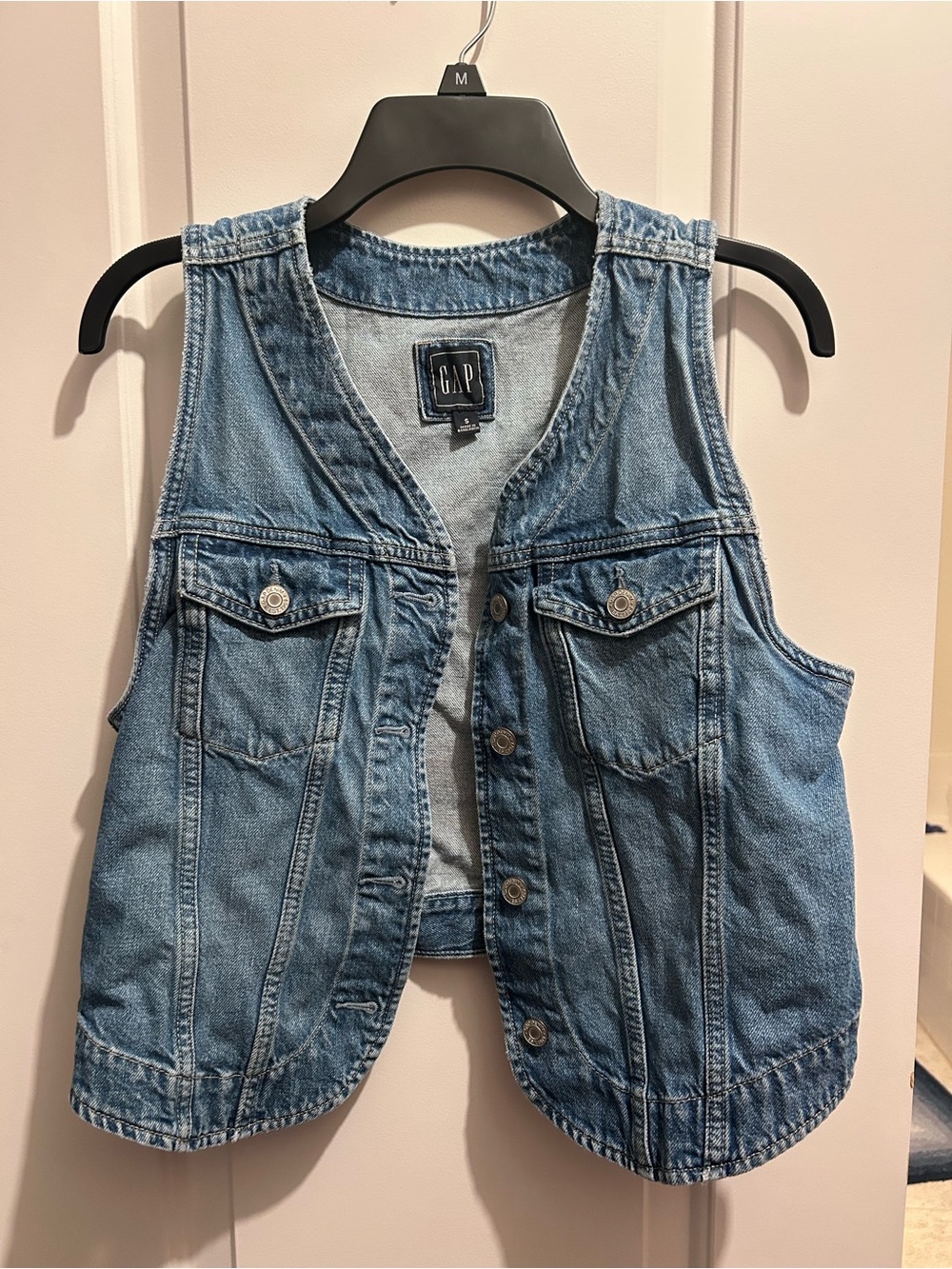 GAP Light Blue Denim Vest with Chest Pockets